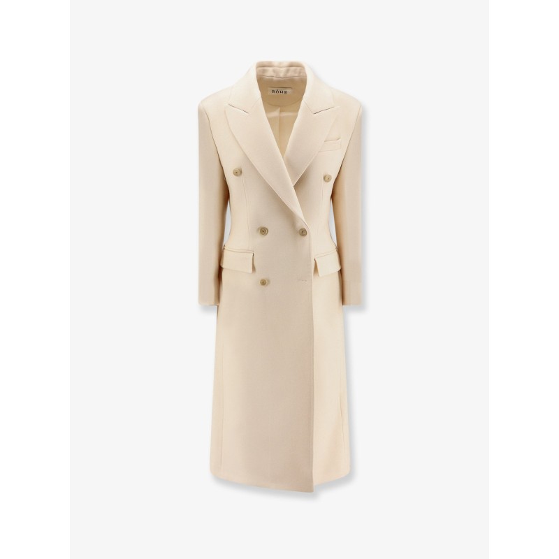 Hourglass wool double-breasted coat
