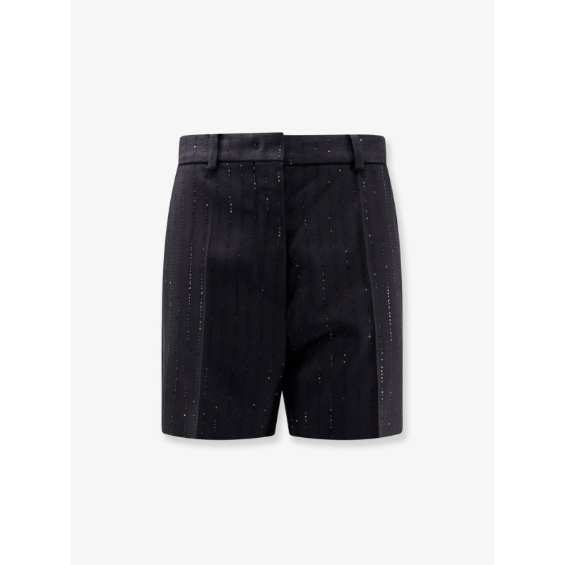 Siberia virgin wool shorts with sequins