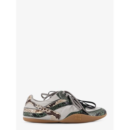 Gymnasium technical fabric and python-print Aisley sneakers