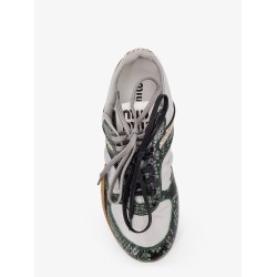Gymnasium technical fabric and python-print Aisley sneakers