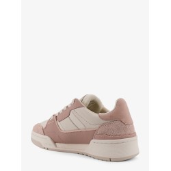 Clay low-top suede and leather sneakers