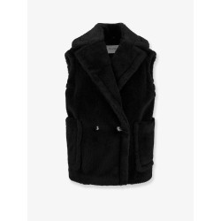 Bormida alpaca and wool sleeveless coat