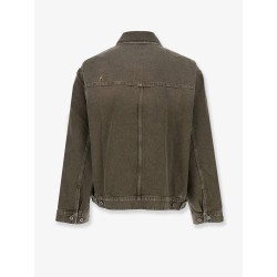 Denim jacket with distressed effect