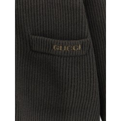 Ribbed wool and cashmere cardigan