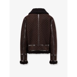 Suede jacket with GG motif