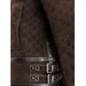 Suede jacket with GG motif