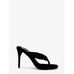 Thong Sandals with velvet heel