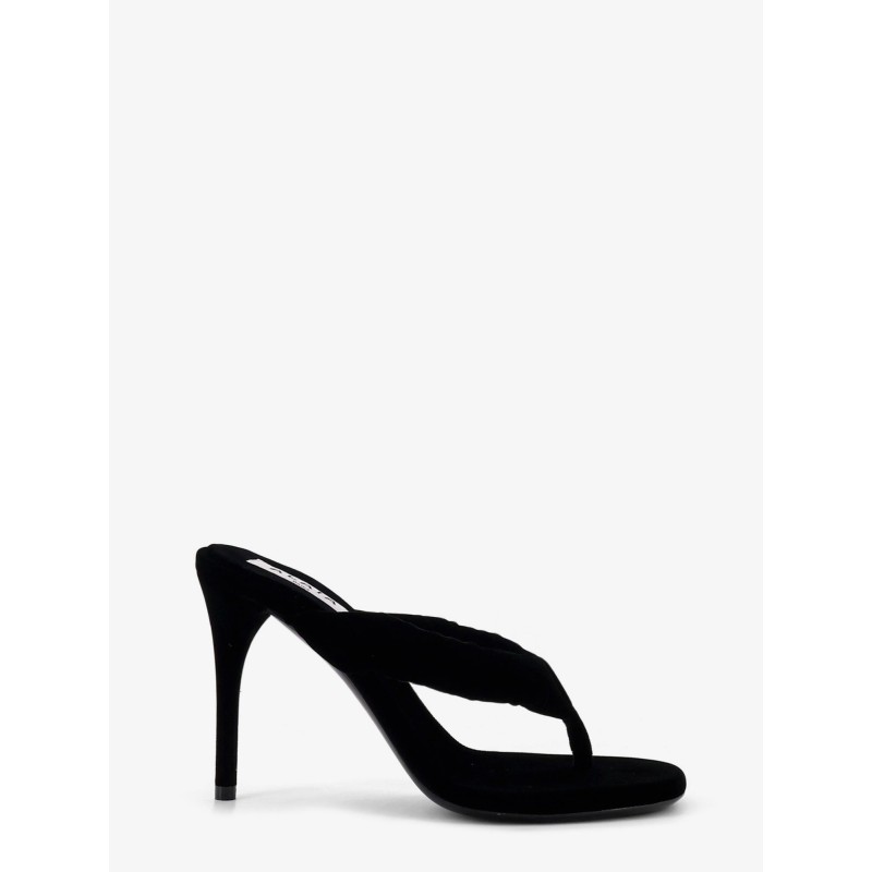 Thong Sandals with velvet heel