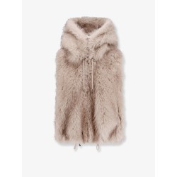 Sleeveless faux fur jacket