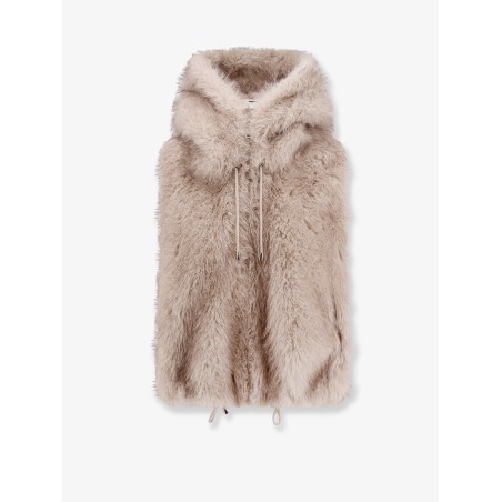 Sleeveless faux fur jacket