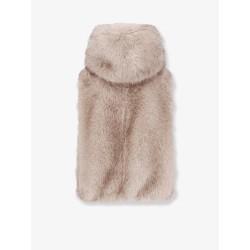 Sleeveless faux fur jacket