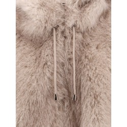 Sleeveless faux fur jacket