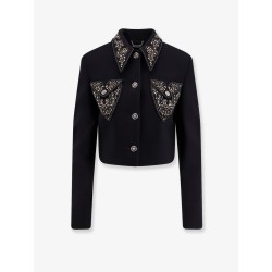 Informal light weight wool crepe blazer