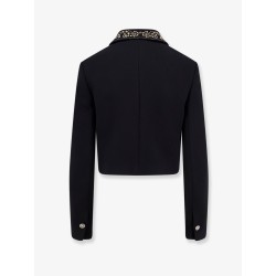 Informal light weight wool crepe blazer