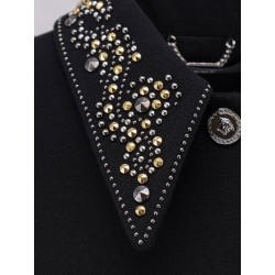 Informal light weight wool crepe blazer