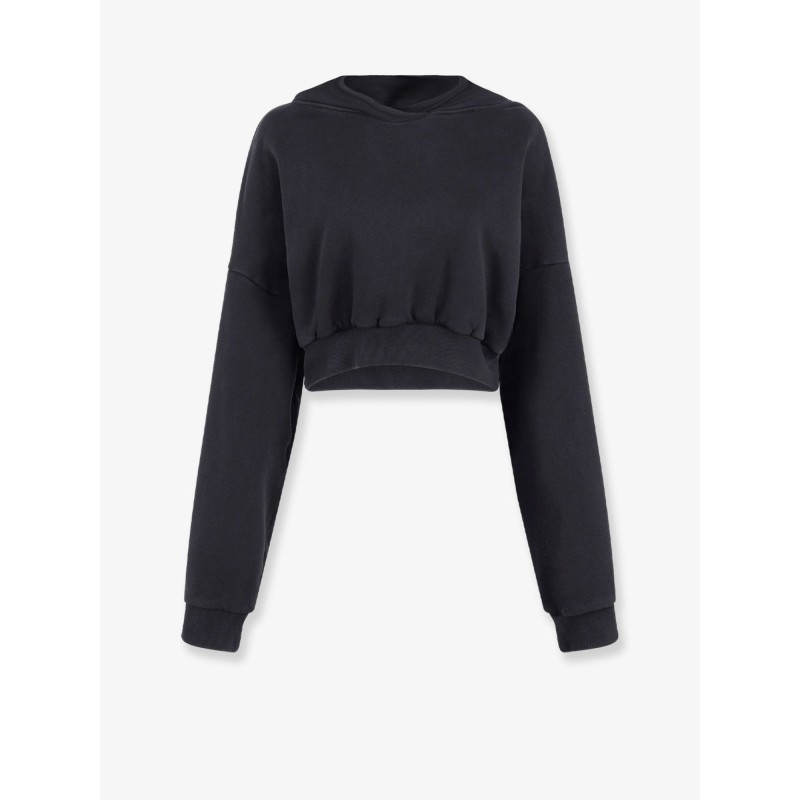 Cropped cotton sweatshirt