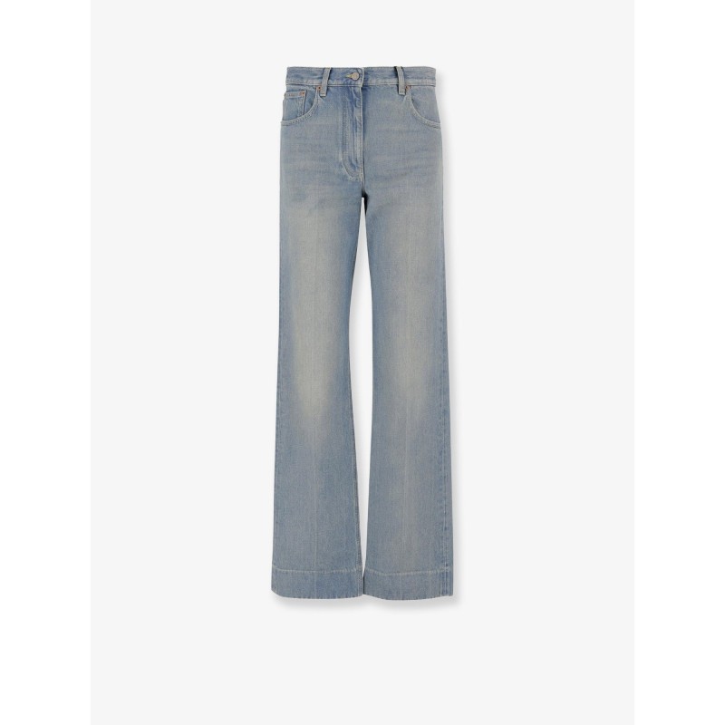Stone-Washed denim jeans