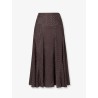Midi FF jacquard silk skirt