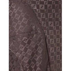 Midi FF jacquard silk skirt