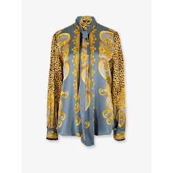 Cheetah Foulard Lavallière silk shirt