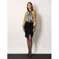 Cheetah Foulard Lavallière silk shirt