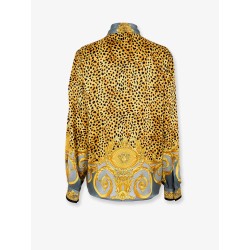Cheetah Foulard Lavallière silk shirt