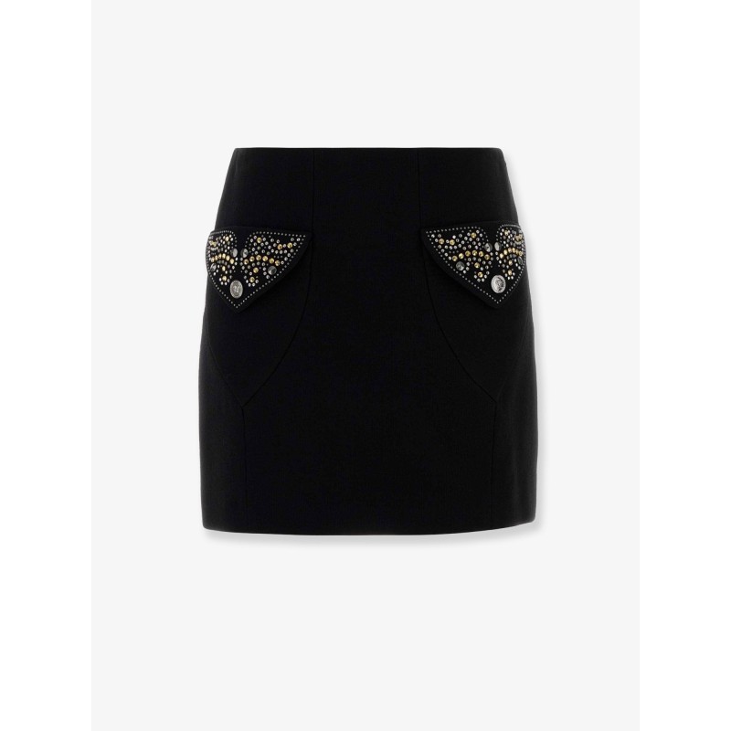 Virgin wool mini skirt