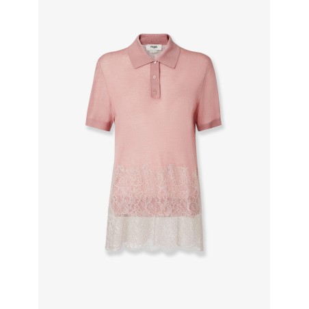 Lingerie cashmere and silk polo shirt