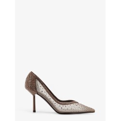 Nicole mesh pumps with rhinestones