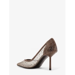 Nicole mesh pumps with rhinestones