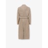 Wrinkled virgin wool blend coat