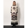 Viscose dress with Floral Arabesque motif