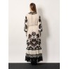 Viscose dress with Floral Arabesque motif
