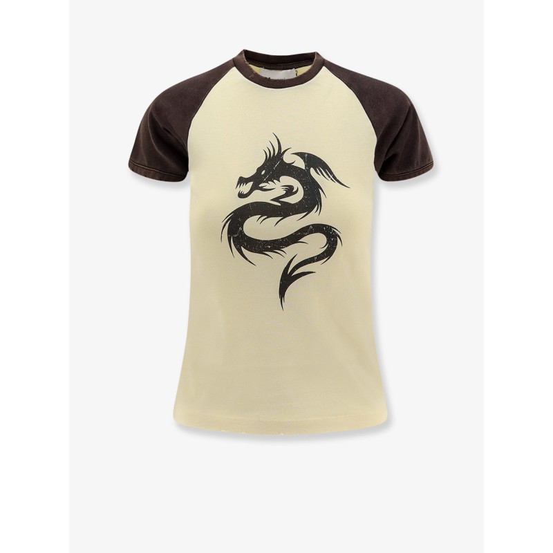 Cotton T-shirt with used effect