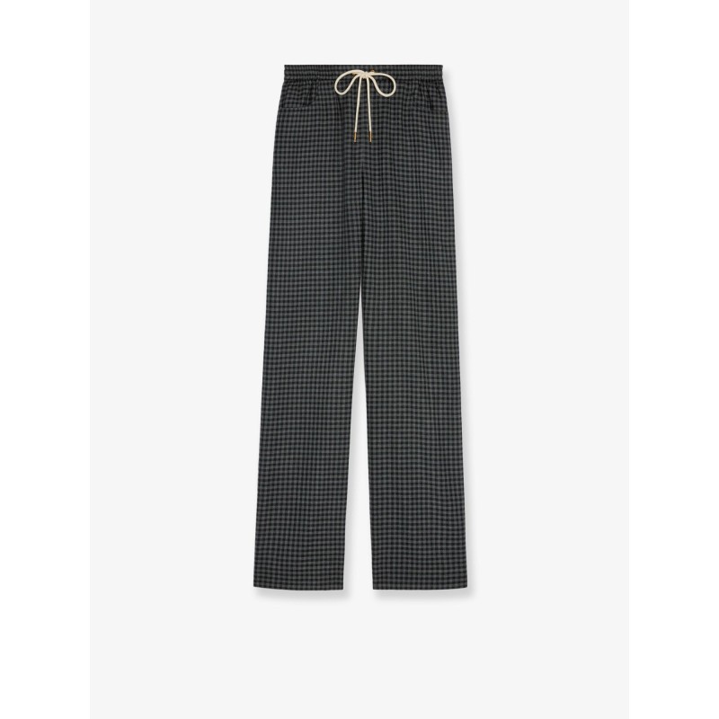 Madras wool and cashmere jogger trousers