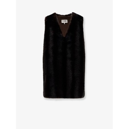 Faux shearling short dress