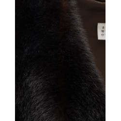 Faux shearling short dress