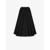 Flared silk midi skirt