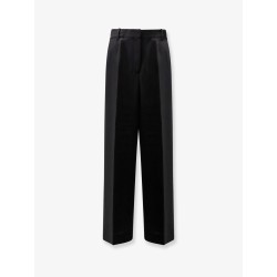 Viscose and wool trousers