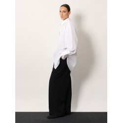Viscose and wool trousers