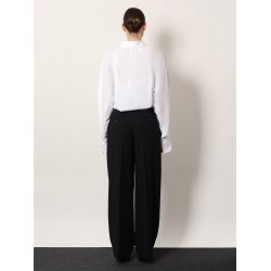 Viscose and wool trousers