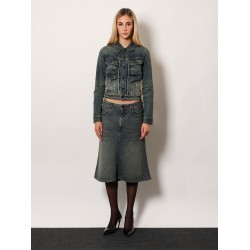 Denim Midi Skirt