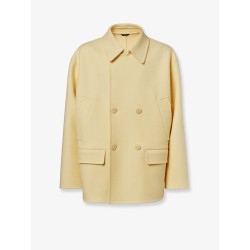 Double-breasted wool coat