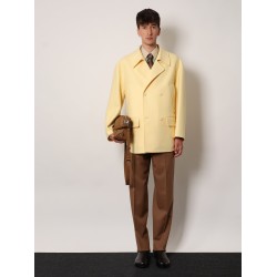 Double-breasted wool coat