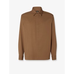Wool gabardine shirt