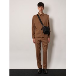 Wool gabardine shirt