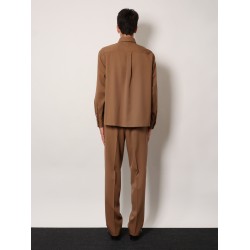 Wool gabardine shirt