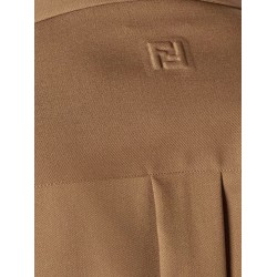 Wool gabardine shirt