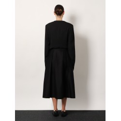 Wool and silk midi dress