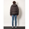 Nylon hooded down jacket